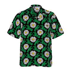 Halloween Frankenstein's Monster And Daisies Hawaiian Shirt - Hyperfavor