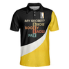My Golf Secret Beer Short Sleeve Polo Shirt, Black and Yellow Polo Shirt, Golf Shirt For Beer Lovers - Hyperfavor