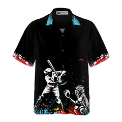 Colorful Baseball Dark Background Hawaiian Shirt - Hyperfavor