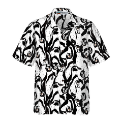Black And White Penguin Shirt For Men Hawaiian Shirt - Hyperfavor
