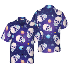 Skull Planets Outta Space Hawaiian Shirt - Hyperfavor