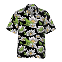 Frogs With Water Lilies Hawaiian Shirt - Hyperfavor