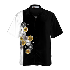 Geometry Bee Hex Hawaiian Shirt - Hyperfavor