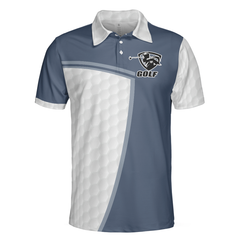 The Art Of Playing Fetch With Yourself Golf Polo Shirt, Funny White And Blue Golf Shirt For Men - Hyperfavor