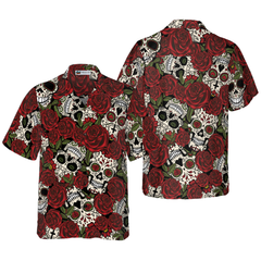 Rose Skull Mexico Hawaiian Shirt - Hyperfavor