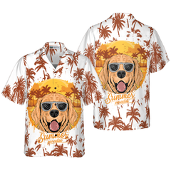 Summer Paradise Golden Retriever Hawaiian Shirt - Hyperfavor
