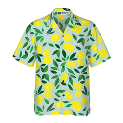 Tropical Lemon & Leaves Hawaiian Shirt - Hyperfavor
