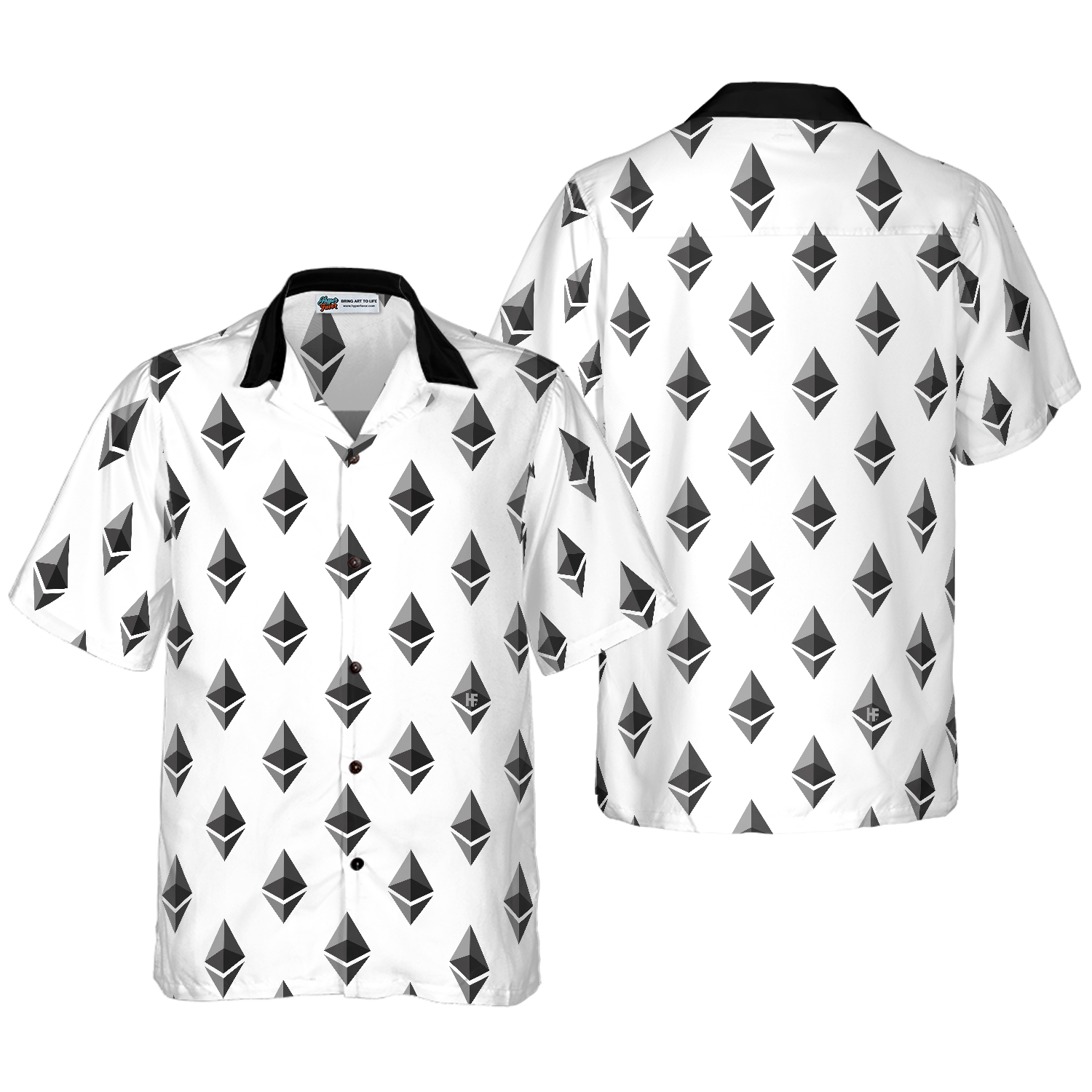 Seamless Ethereum Cryptocurrency Hawaiian Shirt - Hyperfavor