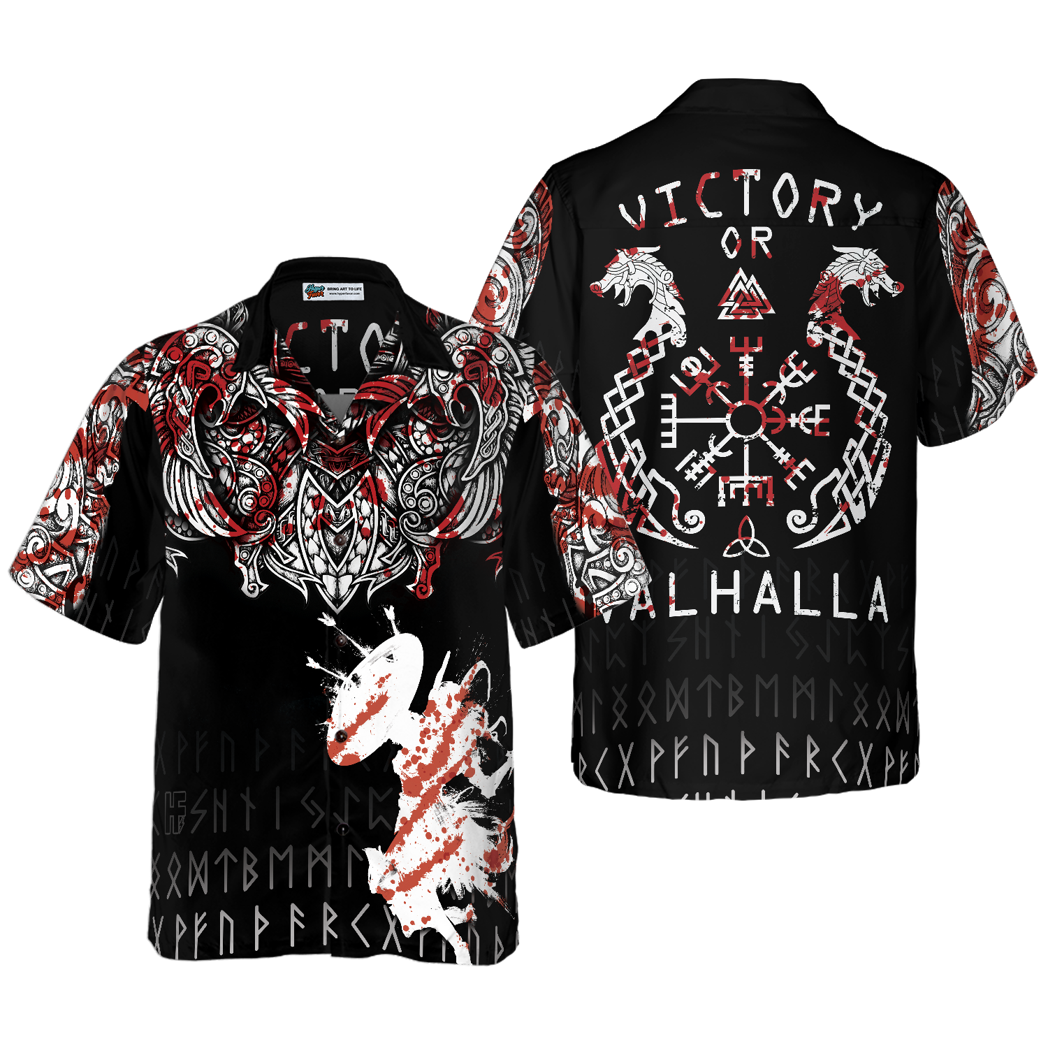 Victory Or Valhalla Hawaiian Shirt - Hyperfavor