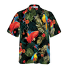 Parrots Dark Tropical Pattern Hawaiian Shirt - Hyperfavor