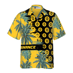 Binance Coin Yellow Hawaiian Shirt - Hyperfavor