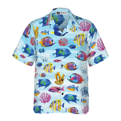 Fish And Corals Hawaiian Shirt - Hyperfavor