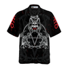 Demon With Skull Pentagram Satanic Goth Gothic Hawaiian Shirt - Hyperfavor