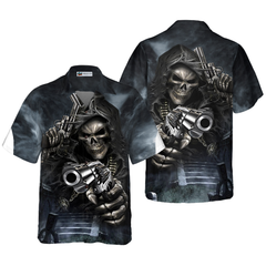 Hunter Skull Shirt For Men Hawaiian Shirt - Hyperfavor