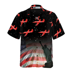 Fourth Of July Aircraft Hawaiian Shirt - Hyperfavor