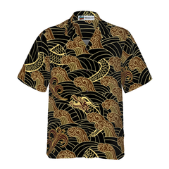 Traditional Dragon Pattern Hawaiian Shirt - Hyperfavor