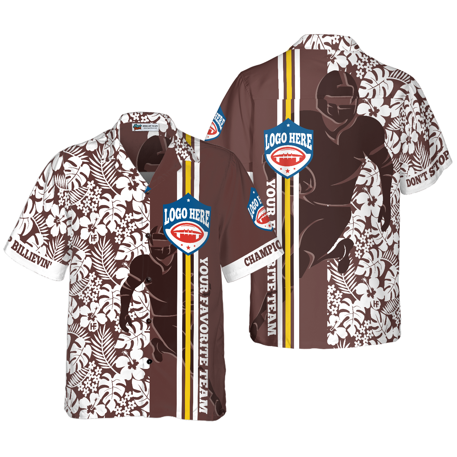 Super Bowl LV Don't Stop Billievin' Custom Hawaiian Shirt - Hyperfavor