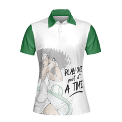 Play One Point At A Time Tennis Shirt Short Sleeve Women Polo Shirt - Hyperfavor