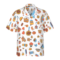I Love Cooking Seamless Pattern Hawaiian Shirt - Hyperfavor