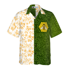 Green Leaves Honey Bee Hawaiian Shirt - Hyperfavor
