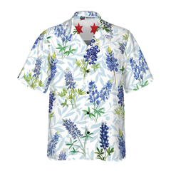 Chicago Bluebonnet Flag Hawaiian Shirt - Hyperfavor