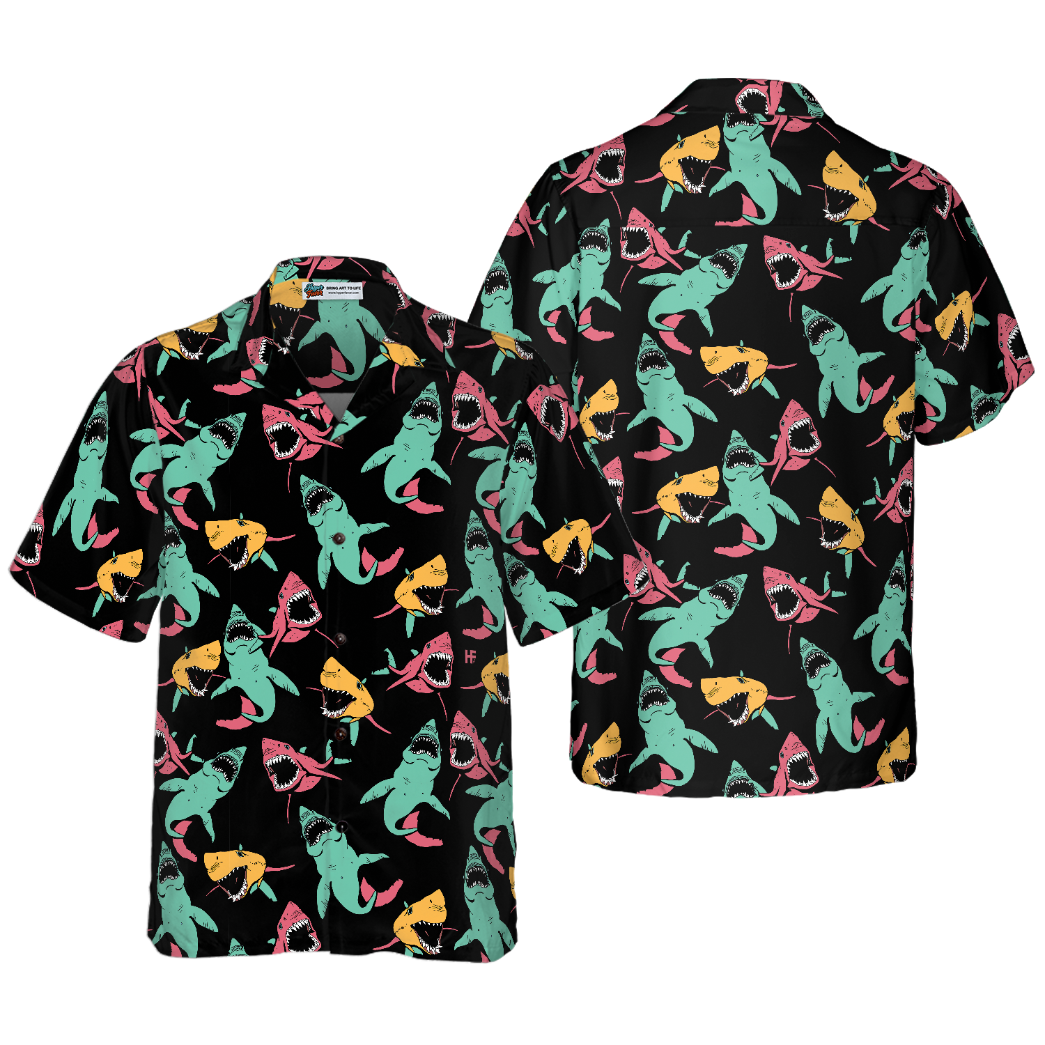 Shark Pattern 06 Hawaiian Shirt - Hyperfavor