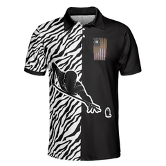 Billiards Zebra Polo Shirt, Cool Billiards Polo Shirt With Zebra Pattern, Best Pool Shirt For Pool Players - Hyperfavor