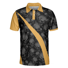 I'm A Simple Man I Like Playing Golf And Beer Polo Shirt, Cool Ball Pattern Shirt With Sayings, Best Gift For Golfers - Hyperfavor