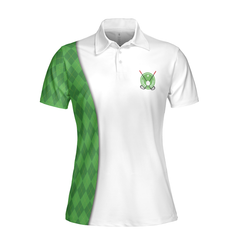 Golf Is Like Cooking You Just Slice It Chip It And Put It On Some Green Short Sleeve Women Polo Shirt - Hyperfavor