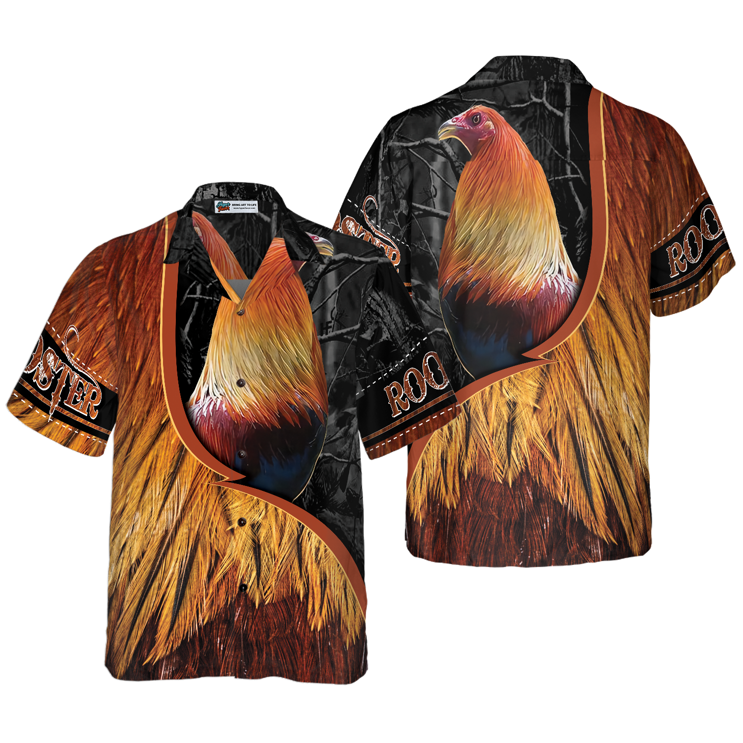Rooster On The Farm Hawaiian Shirt - Hyperfavor