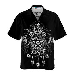 Wicca Pentagram Hawaiian Shirt - Hyperfavor