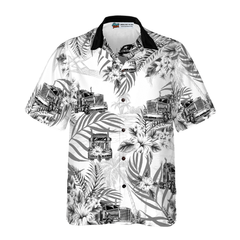 Personalized Name Trucker Truck Driver Ver Black Custom Hawaiian Shirt - Hyperfavor