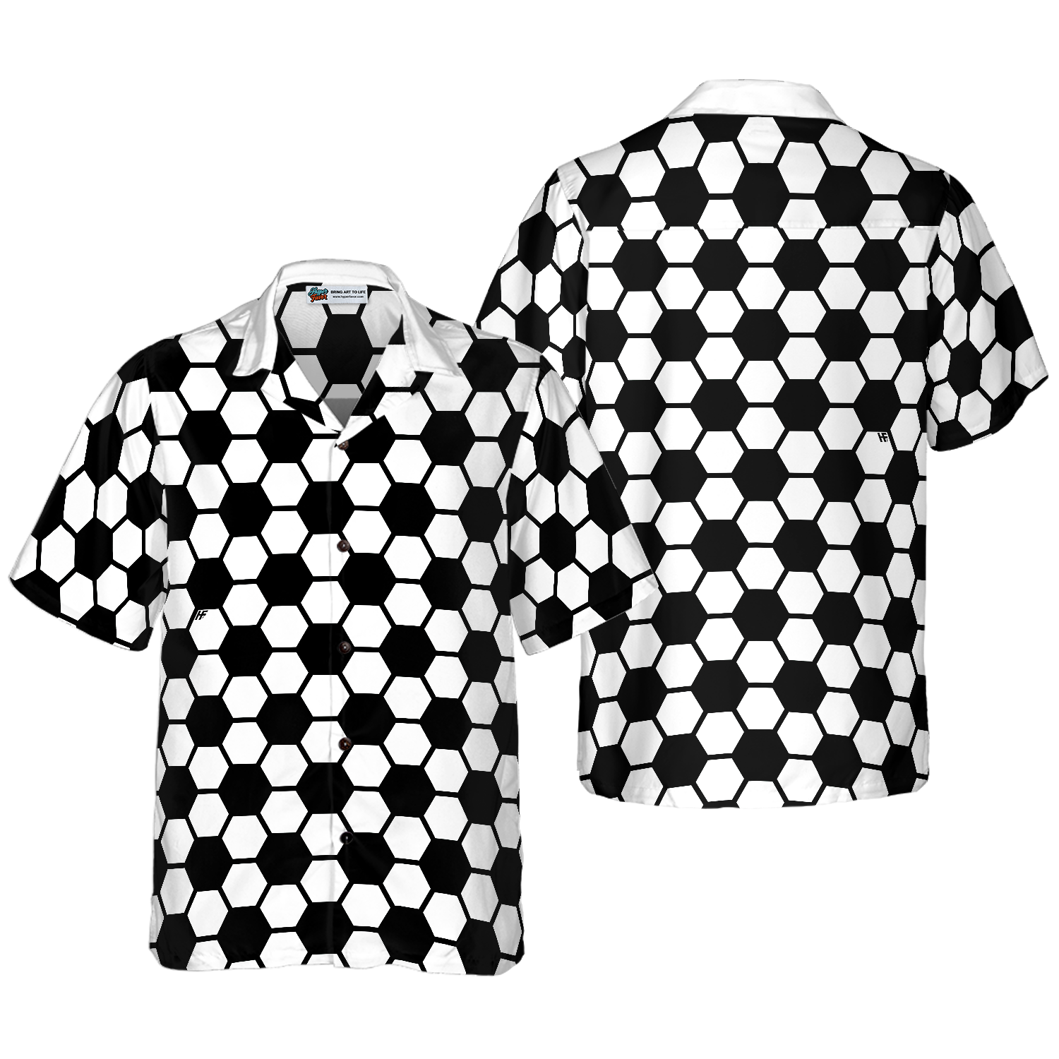 Soccer Ball Pattern Hawaiian Shirt - Hyperfavor
