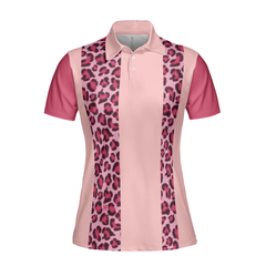 Queen Of The Golf Course Short Sleeve Women Polo Shirt, Leopard Pattern Golf Polo Shirt, Gift For Female Golfers - Hyperfavor