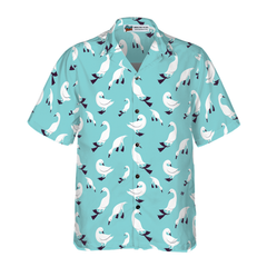 Ducks In Blue Hawaiian Shirt - Hyperfavor