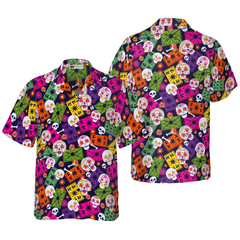 Mexican Skull Pattern Hawaiian Shirt - Hyperfavor