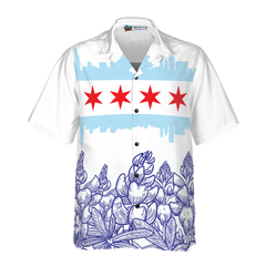 Bluebonnet Flag High Rise Building Hawaiian Shirt - Hyperfavor