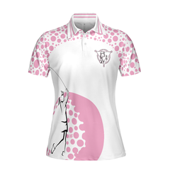 Real Grandmas Play Golf Short Sleeve Women Polo Shirt, White And Pink Golf Shirt For Ladies, Funny Female Golf Gift - Hyperfavor