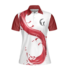 That's What I Do I Play Golf I Drink Wine Short Sleeve Women Polo Shirt - Hyperfavor