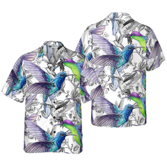 Vintage Hummingbirds Hawaiian Shirt - Hyperfavor