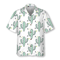 Green Mint Cactuses Hawaiian Shirt - Hyperfavor