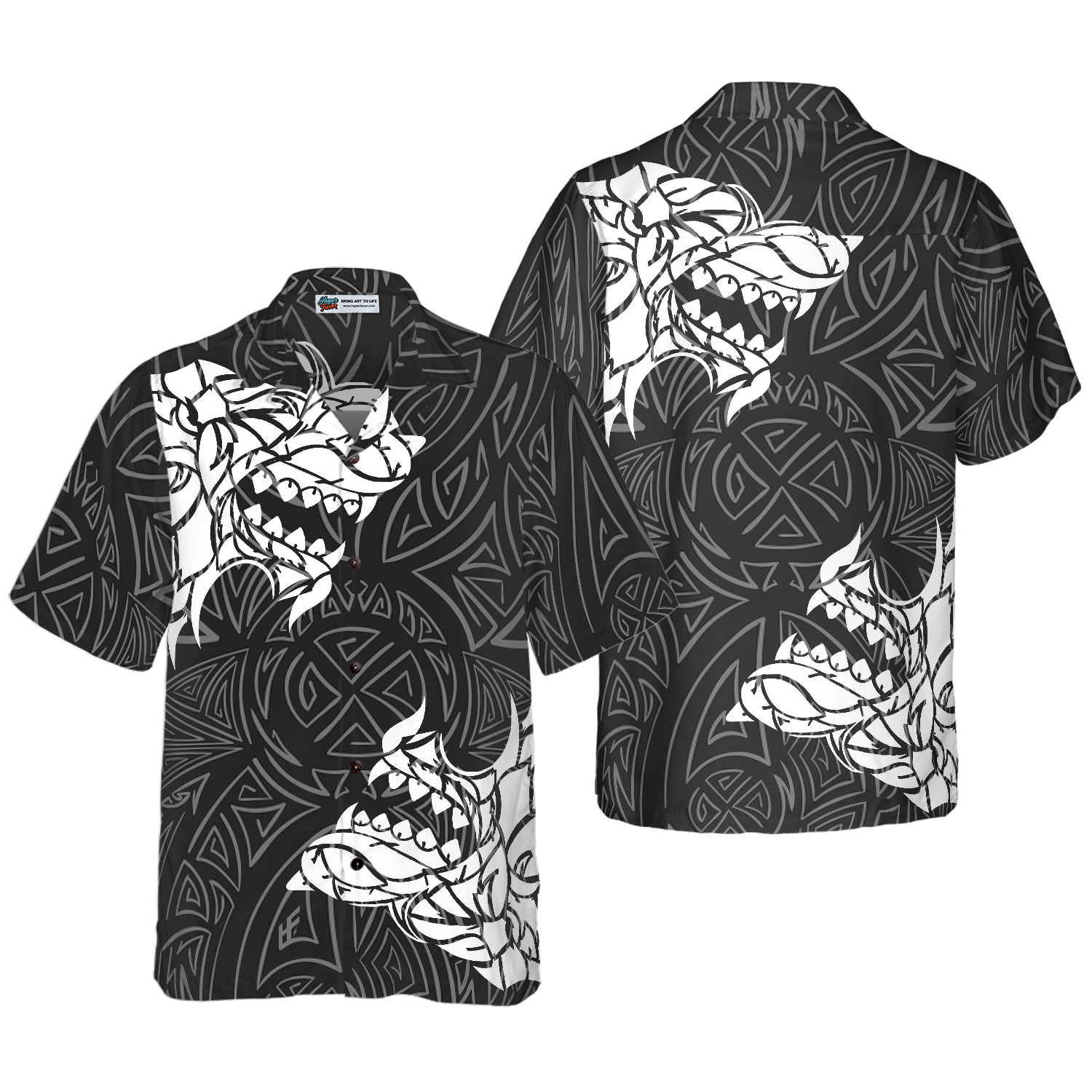 Viking Winter Wolf Rune Hawaiian Shirt - Hyperfavor