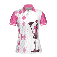 Never Underestimate A Woman Who Loves Golf Short Sleeve Women Polo Shirt - Hyperfavor