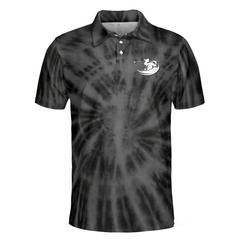Golf Be The Best Golf Polo Shirt, Black Tie Dye Golf Shirt For Men - Hyperfavor