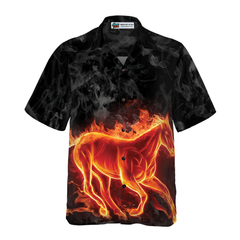 Fire Horse Shirt For Men Hawaiian Shirt - Hyperfavor