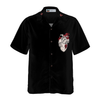 Cross With Styled Heart Goth Hawaiian Shirt - Hyperfavor