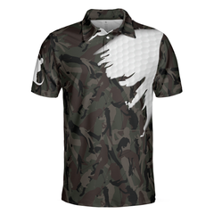 Time Spent On Golf Course Polo Shirt, Camouflage Golf Shirt With Sayings, Best Golf Shirt For Men - Hyperfavor