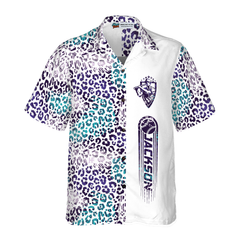 Personalized Baseball Seamless Palm Leaves Pattern Custom Hawaiian Shirt - Hyperfavor