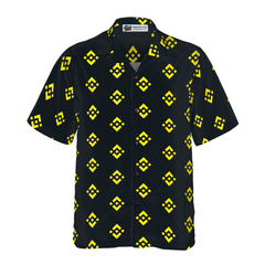 Binance Coin Pattern Hawaiian Shirt - Hyperfavor