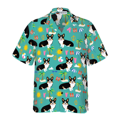 Corgi On The Beach Hawaiian Shirt - Hyperfavor